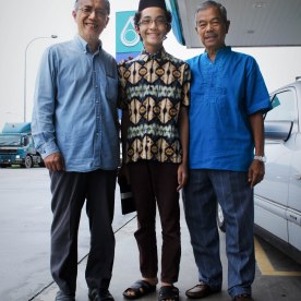 A photo of Datuk Mohd Noor Abdullah, my father and I.
